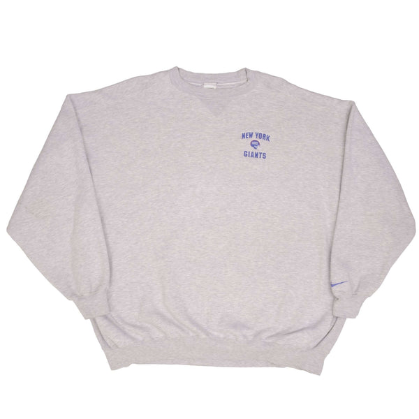 Vintage Nike NFL New York Giants Heavyweight Gray Sweatshirt 1990S Size 3XL