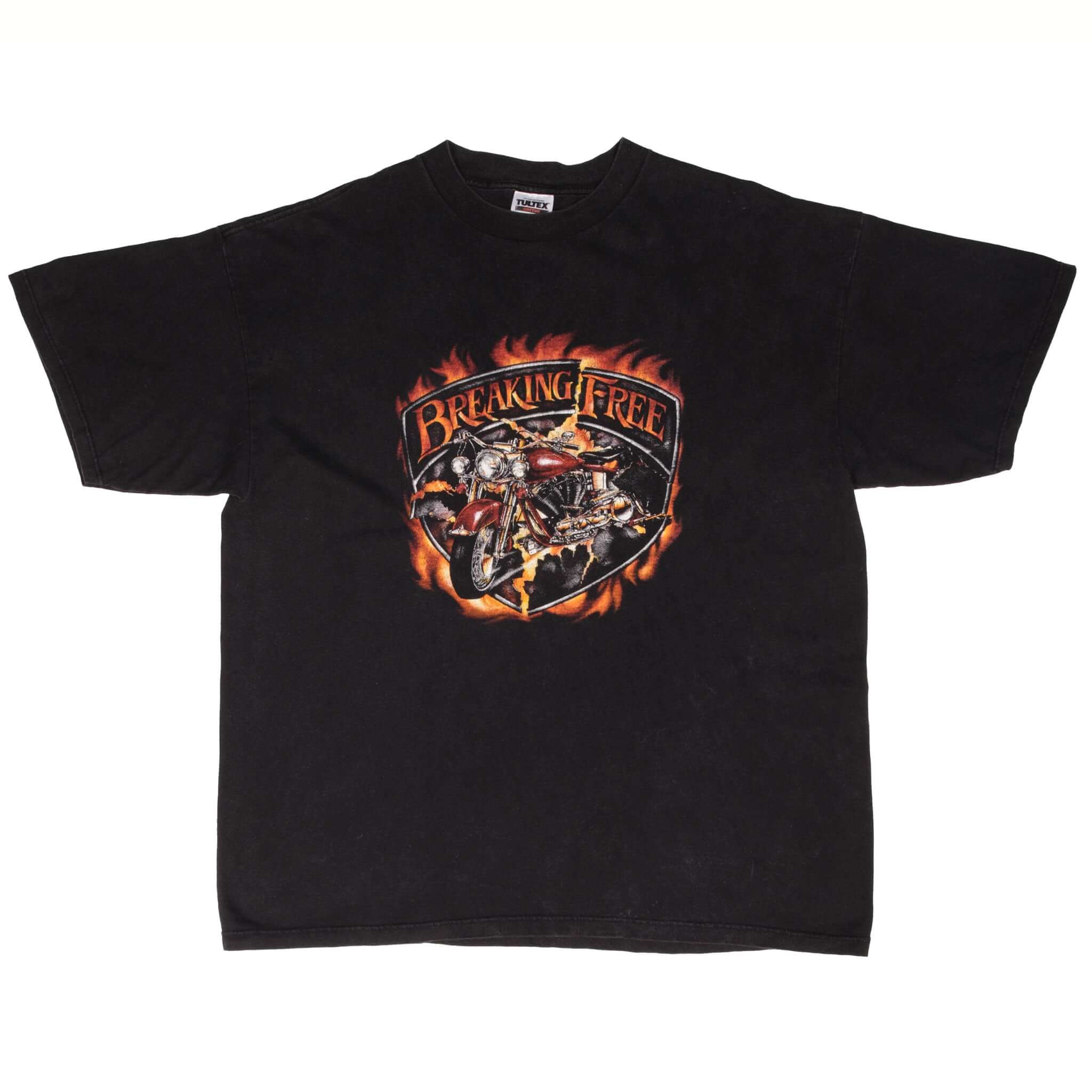 Vintage Breaking Free Wolf Biker Tultex Tee Shirt 1990S Size 2XL