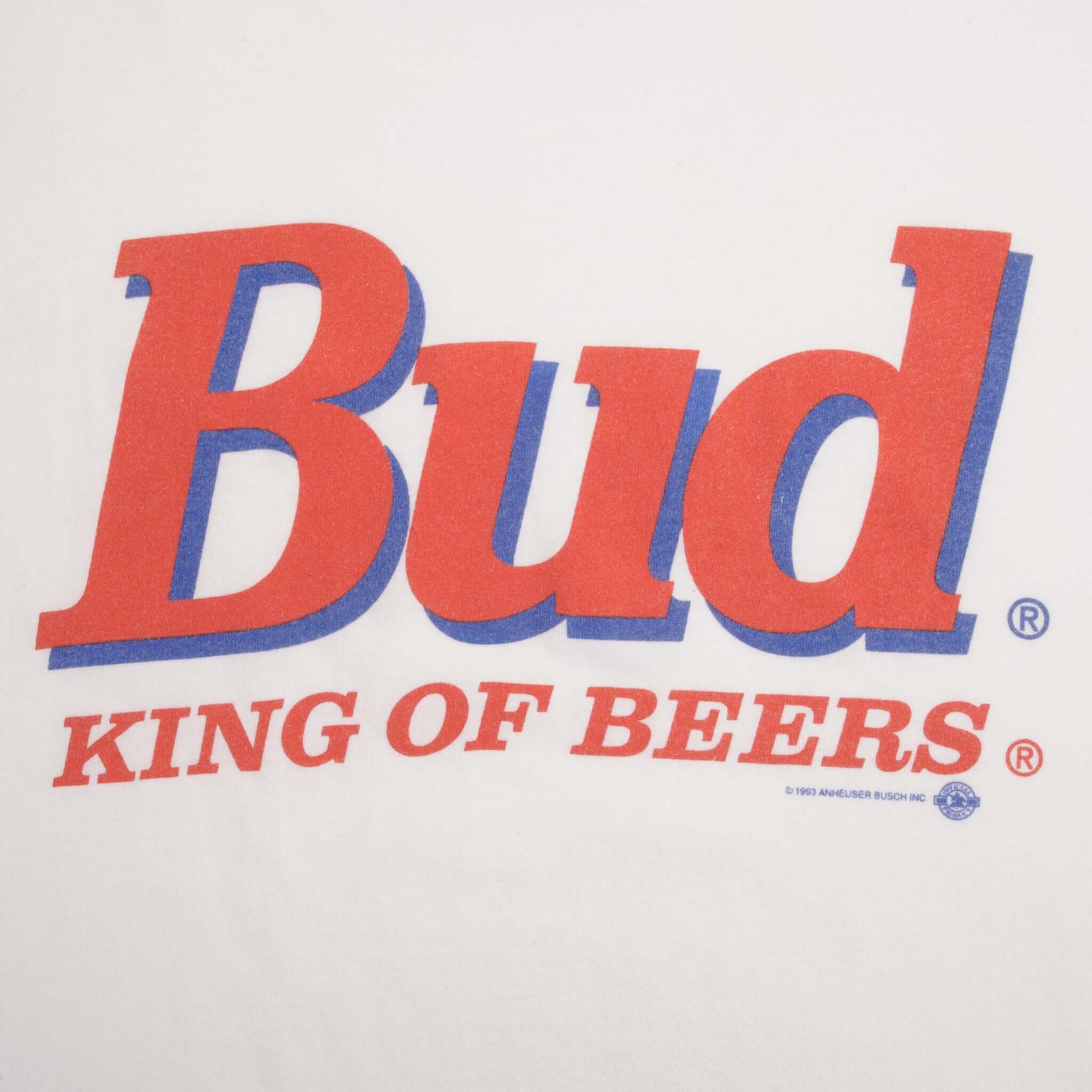 Vintage Budweiser King Of Beers Tee Shirt 1993 Size XL