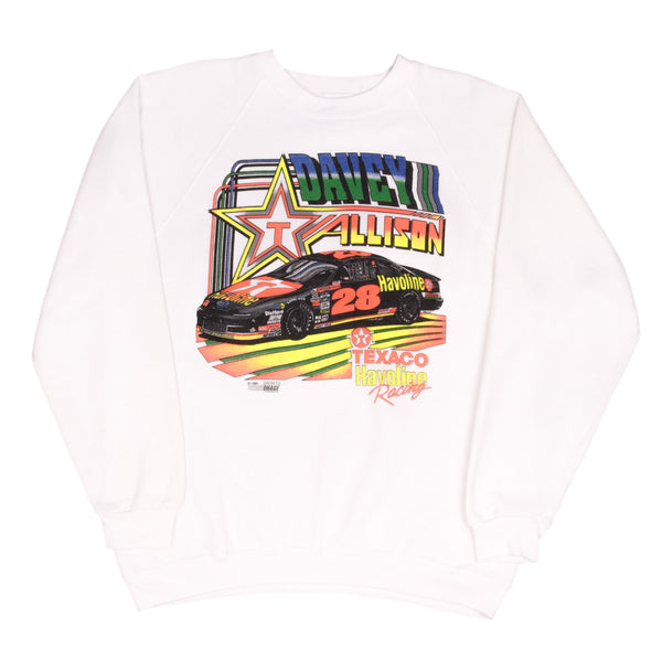 Vintage Nascar Davey Texaco Havoline Racing Allison 1991 Sweatshirt Size XL Made In Usa