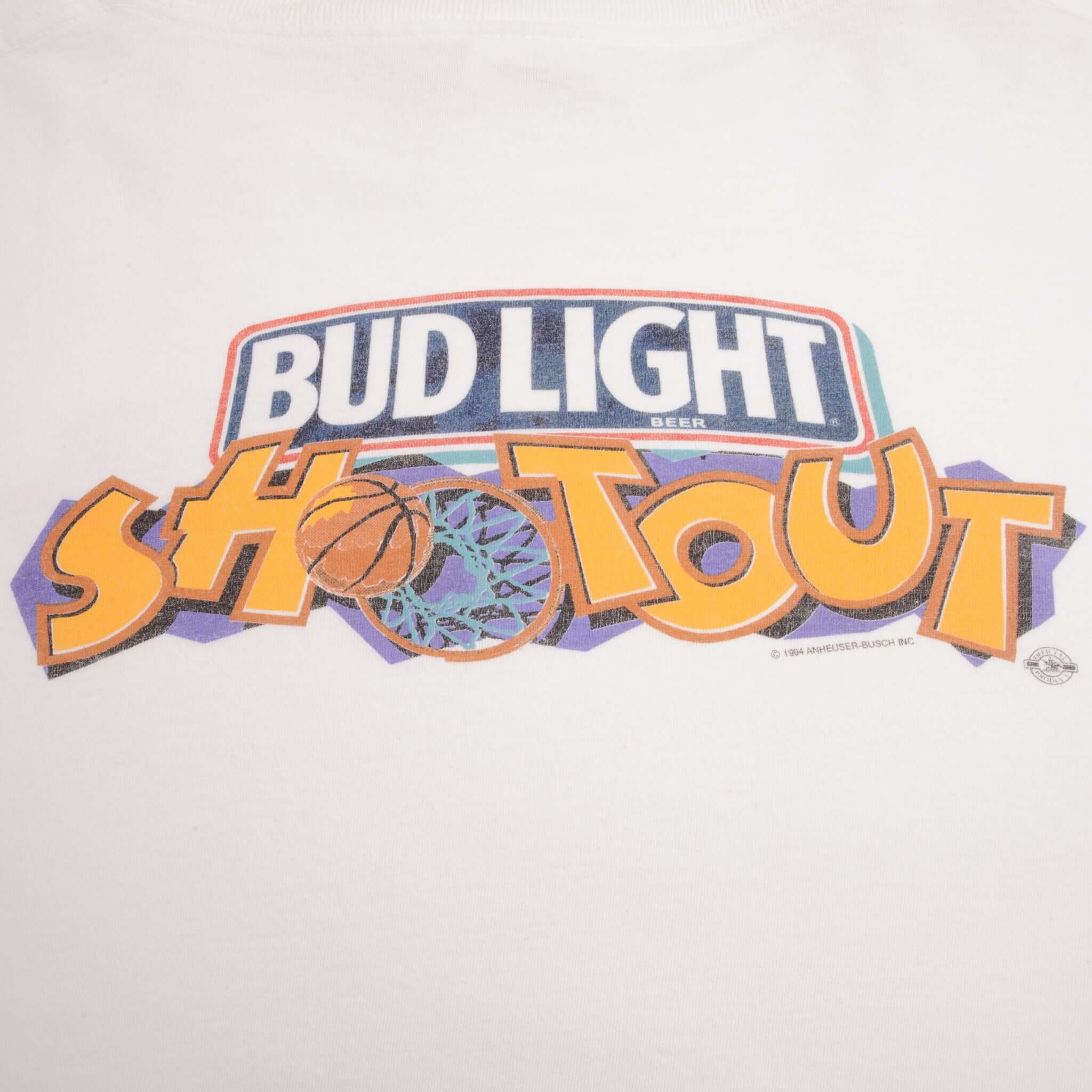 Vintage Bud Light Shootout Budweiser Tee Shirt 1994 Size XL