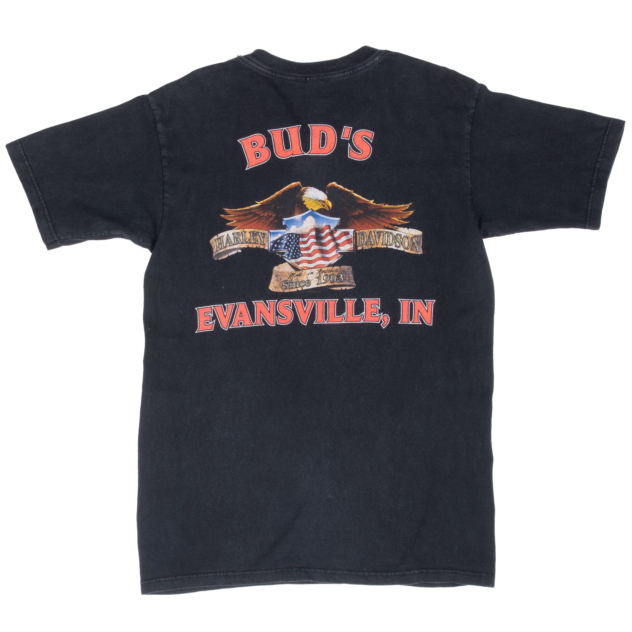 Vintage Harley Davidson Evansville Indiana Tee Shirt 1998 Size Medium Made In Usa