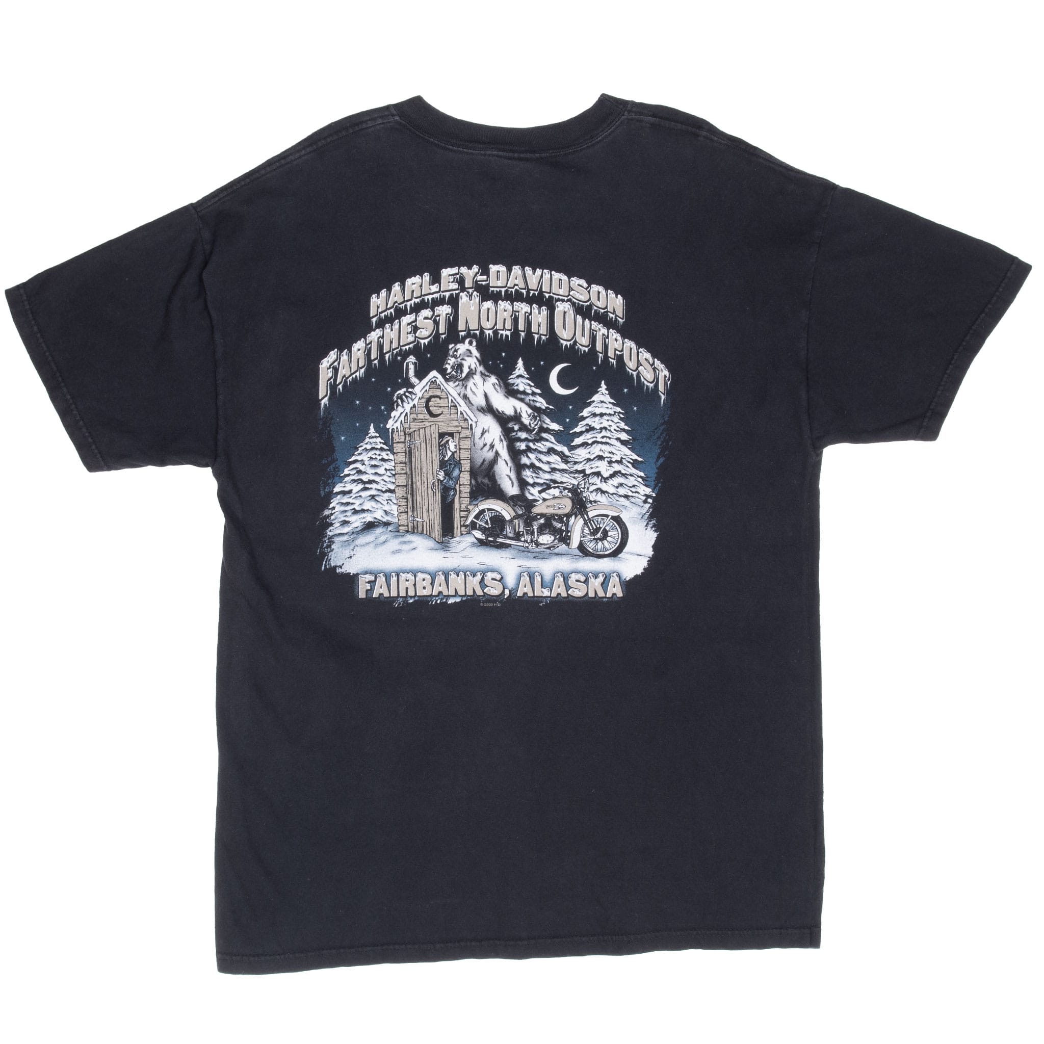 Vintage Harley Davidson Fairbanks Alaska 2006 Tee Shirt Size Large Made In Usa