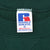 Russell Athletic XL Made in USA neck tag on pine green sweatshirt