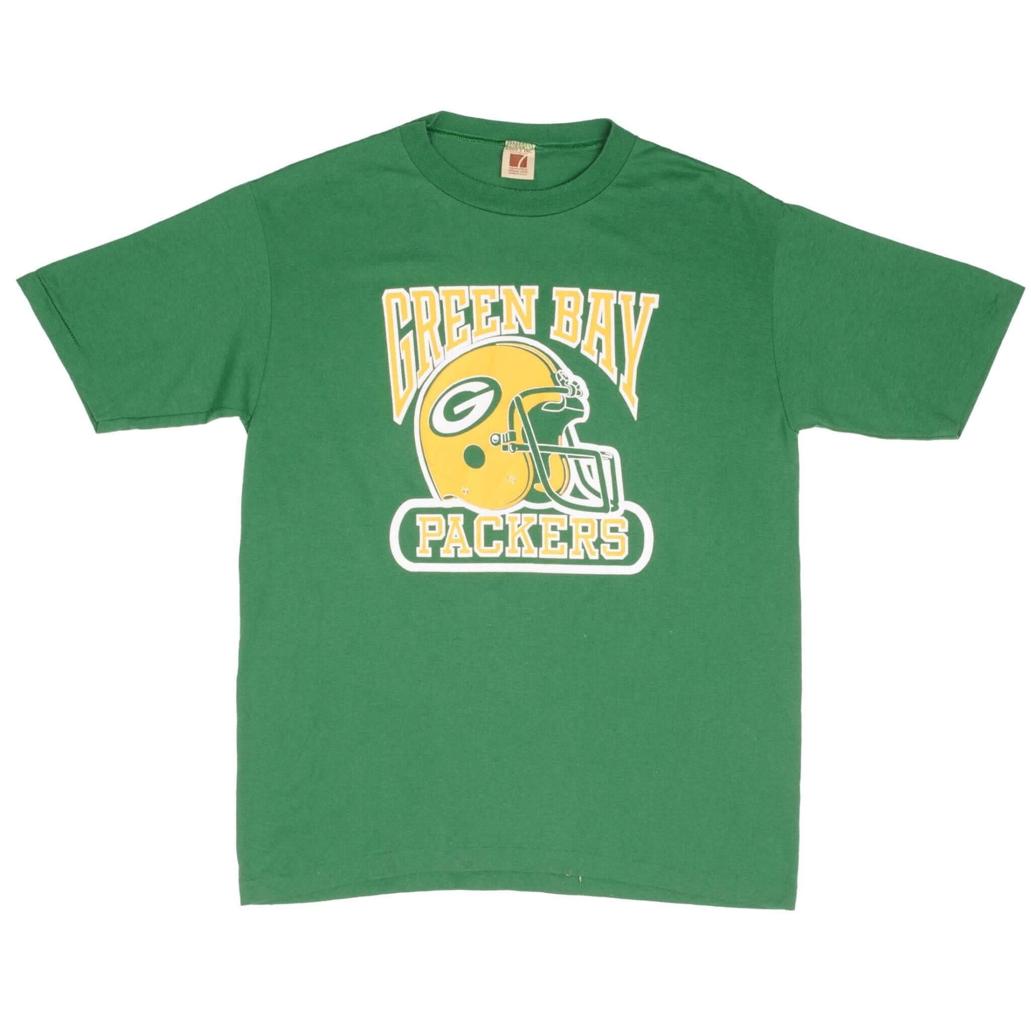 Vintage NFL Green Bay Packers Tee Shirt 1980S Size Large Made In USA With Single Stitch Sleeves