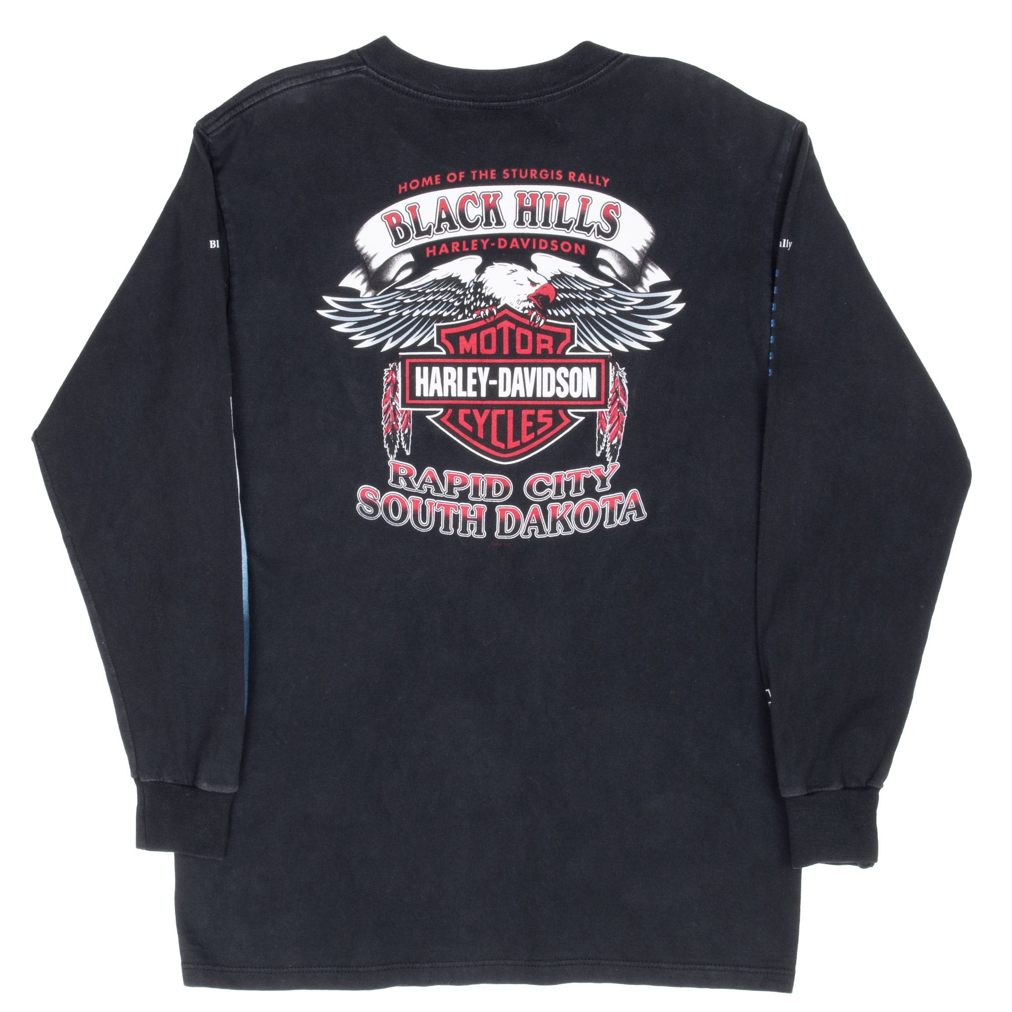 Vintage Harley Davidson Sturgis South Dakota 2001 Long Sleeve Tee Shirt Size Medium