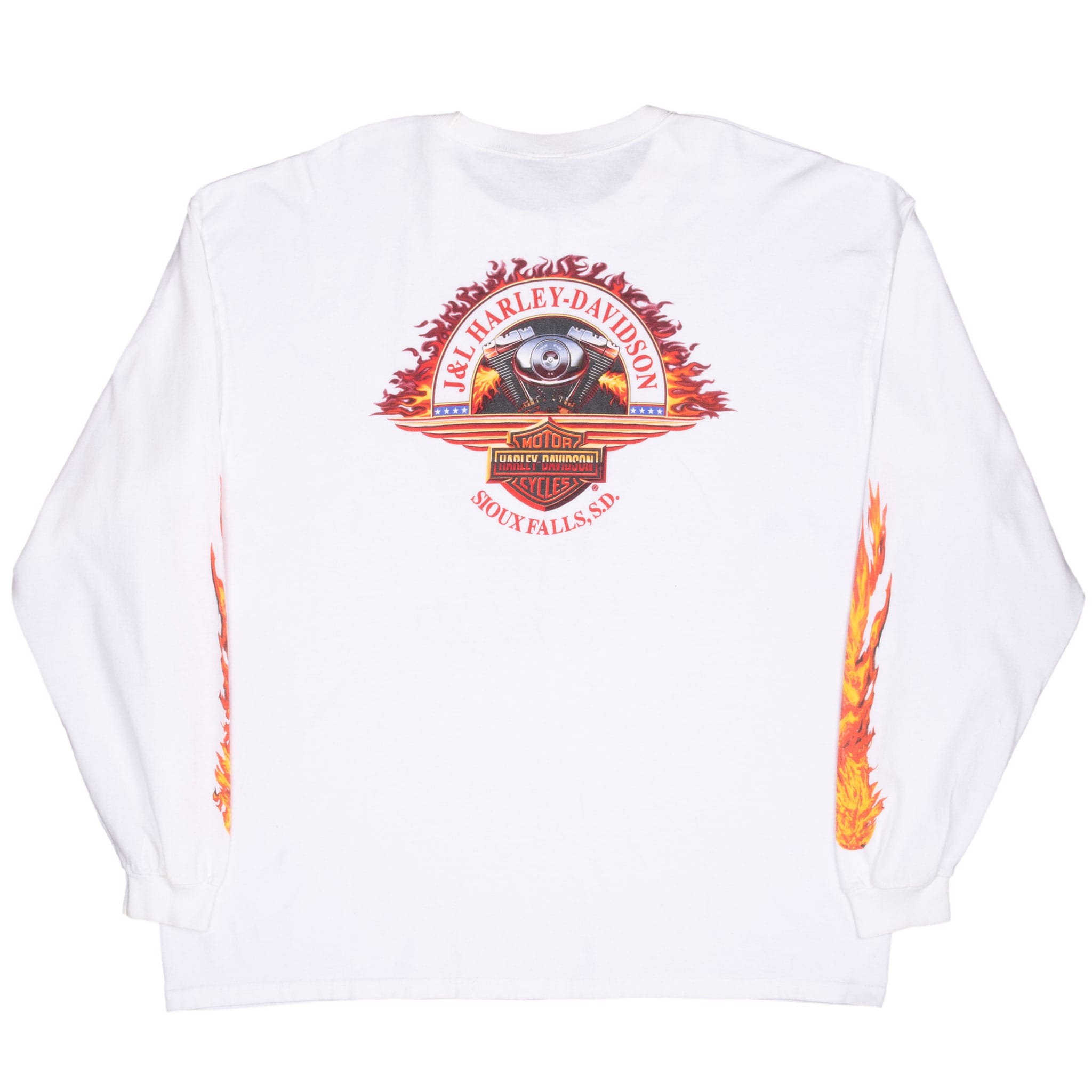 Vintage Harley Davidson Sioux Falls South Dakota Long Sleeves Tee Shirt 2001 Size 2XL