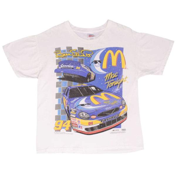 Vintage Nascar Bill Eliott Mcdonald's Mac Tonight 1998 Tee Shirt Size Large