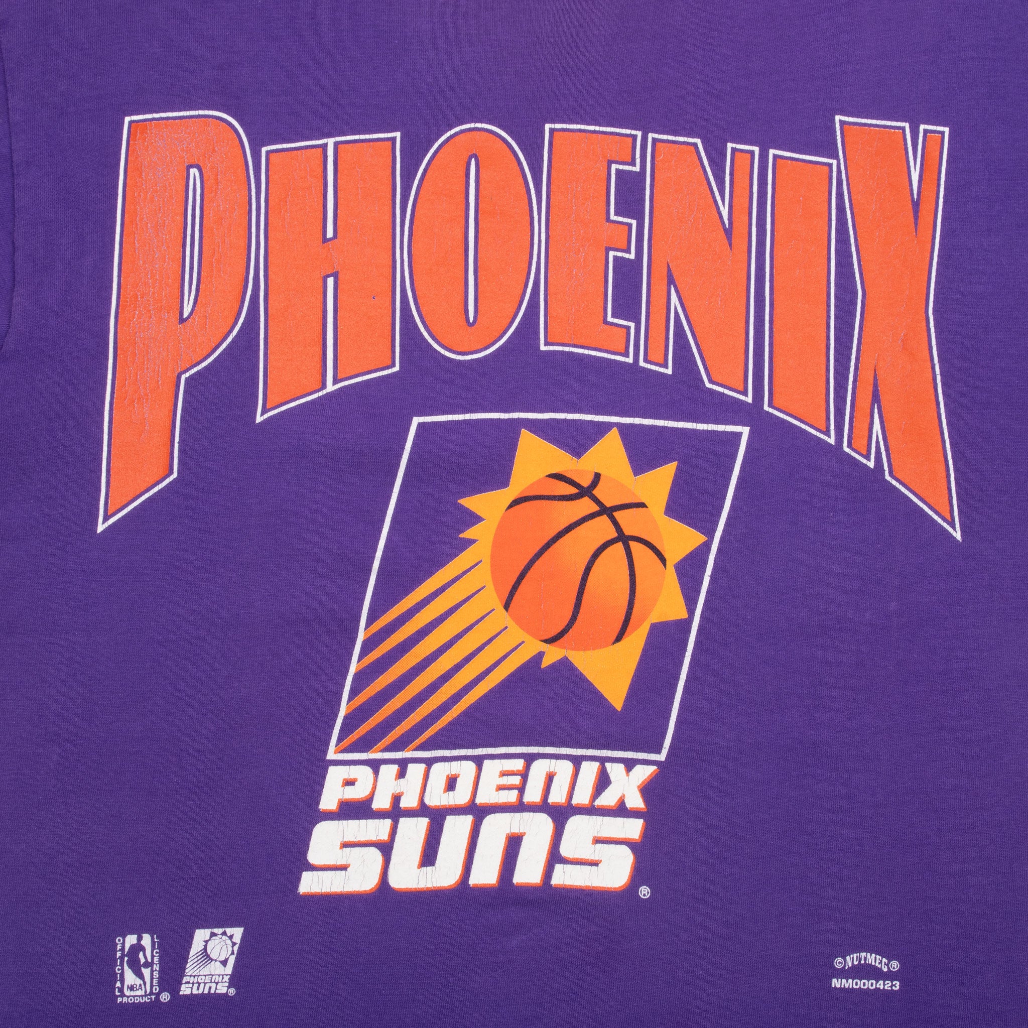 Vintage Nba Phoenix Suns 1990S Tee Shirt Size XL Made In Usa With Single Stitch Sleeves