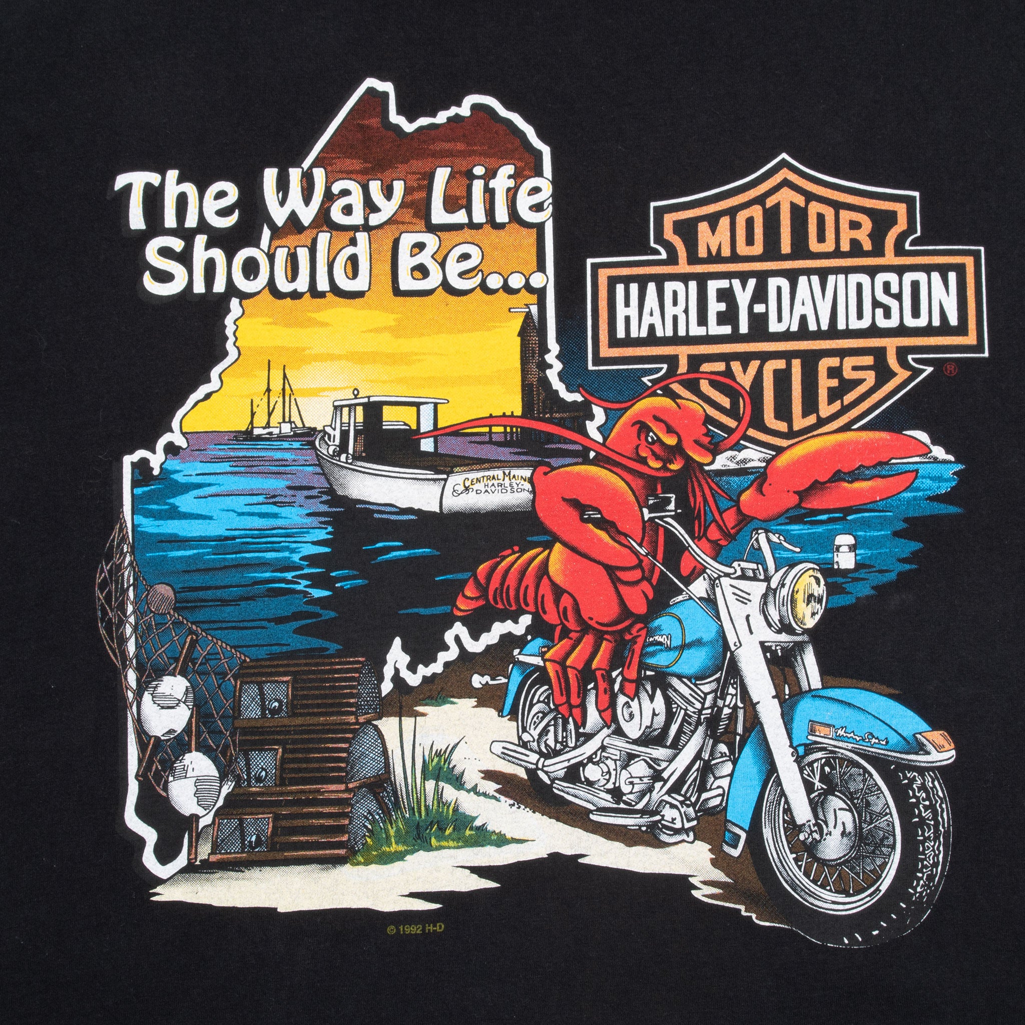 Vintage Harley Davidson Bangor Maine 1997 Tee Shirt Size XL