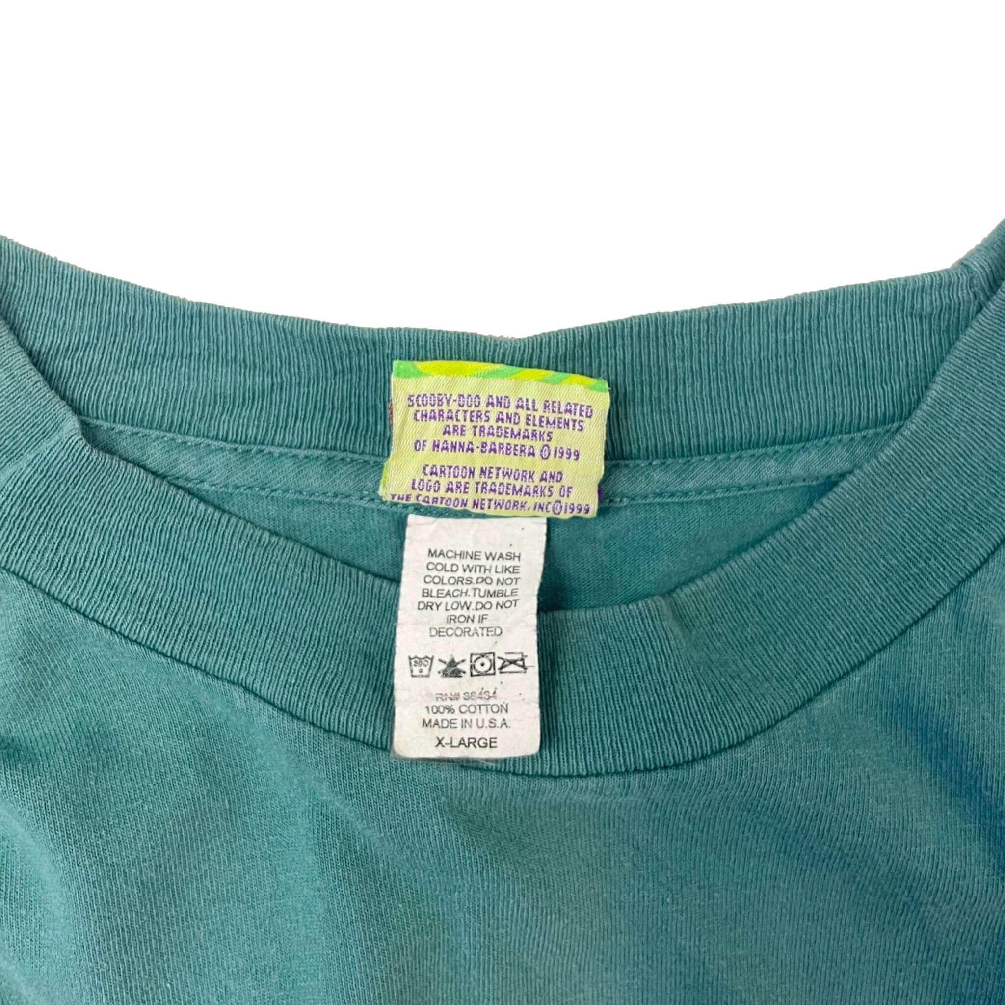 VINTAGE BLUE SURFING SCOOBY-DOO TEE SHIRT 1999 SIZE XL MADE IN USA