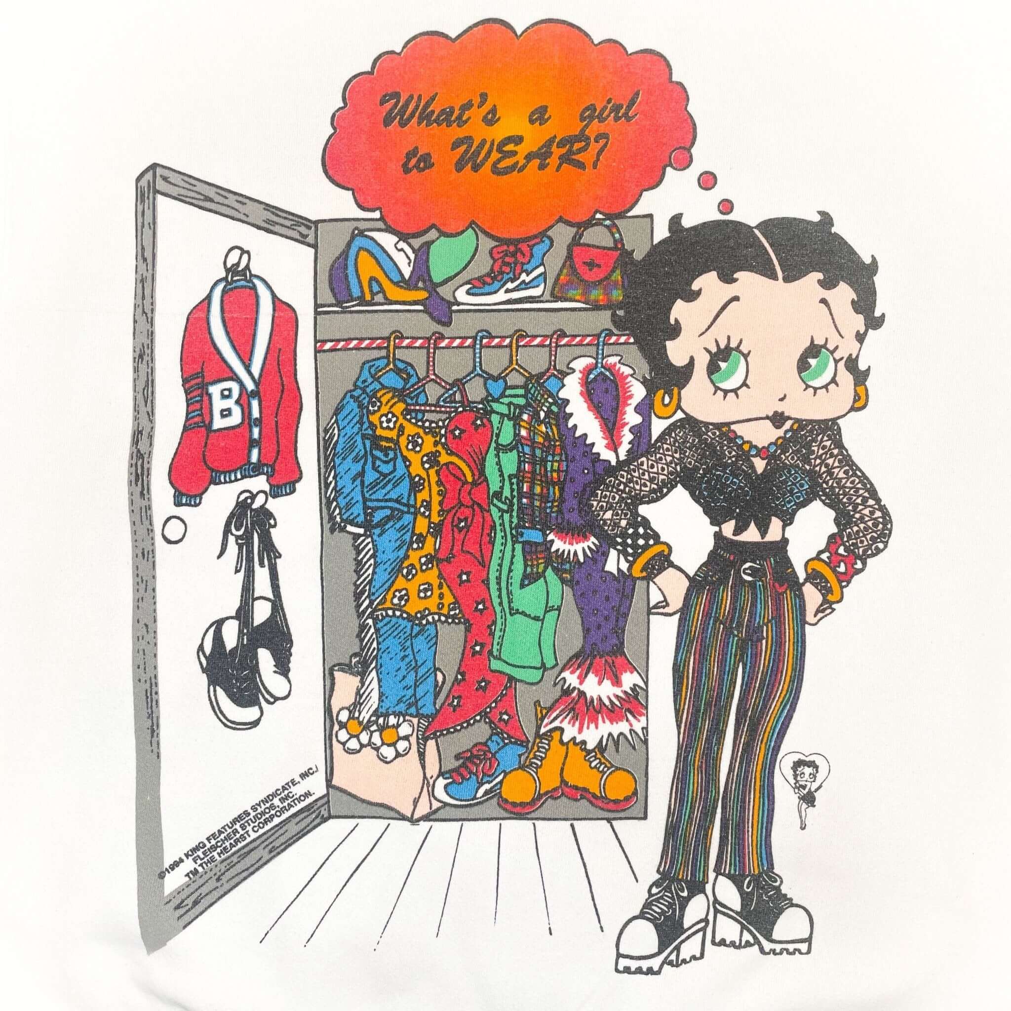 Vintage All Over Print Betty Boop Sweatshirt 1994 By Freeze New York, NY Size XL Made In USA