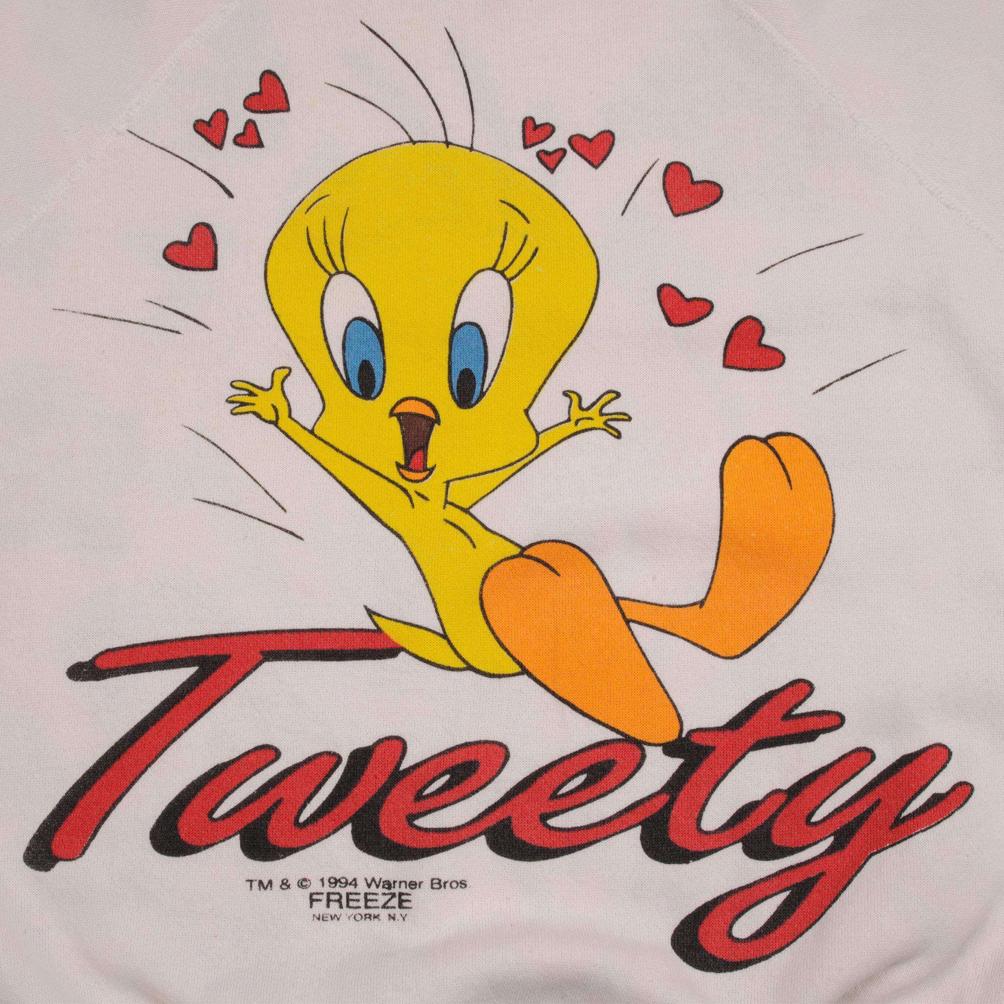 VINTAGE LOONEY TUNES TWEETY SWEATSHIRT 1994 SIZE LARGE MADE IN USA