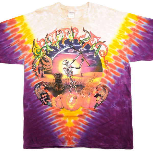 CAMISETA ANTIGUA CON TEÑIDO ANTIGUO DE GRATEFUL DEAD FALL TOUR 1994 TALLA XL