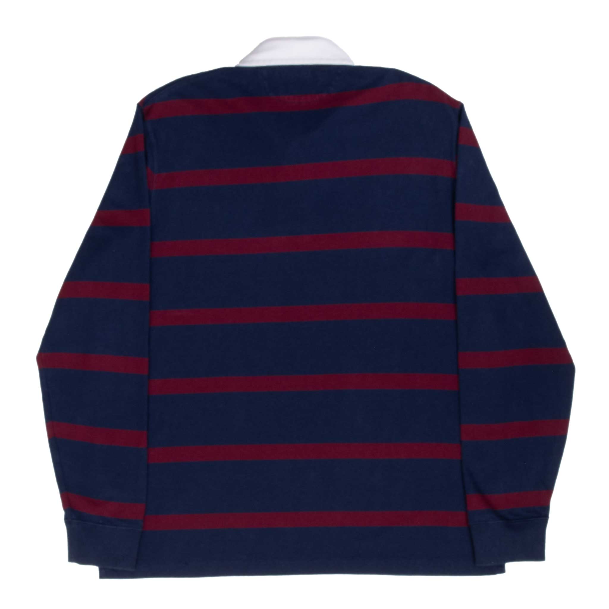 Polo Ralph Lauren Red And Blue Striped Rugby Polo Shirt Size Large