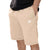 Vintage Nike Classic Swoosh Custom Made In The USA Sandstone Mid Length Shorts Available in Size Small, Medium, Large and XL. Up-cycled from Nike Joggers and Dye to a Pastel Sandstone color  Sizing: The Model is 5'7 wearing a Size Medium