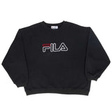 VINTAGE ADIDAS CLASSIC BLACK CREWNECK SWEATSHIRT 1990S SIZE MEDIUM MADE IN USA