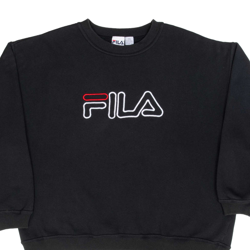 VINTAGE ADIDAS CLASSIC BLACK CREWNECK SWEATSHIRT 1990S SIZE MEDIUM MADE IN USA