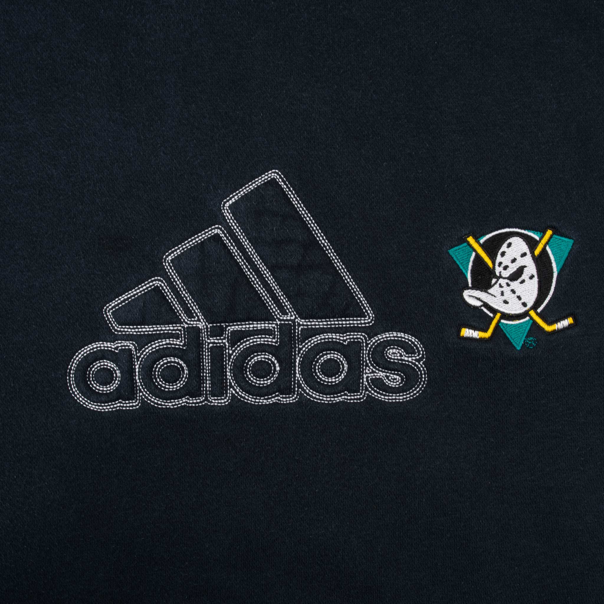 Vintage Adidas Nhl Anaheim Mighty Ducks Hoodie 2000S Sweatshirt Size Large