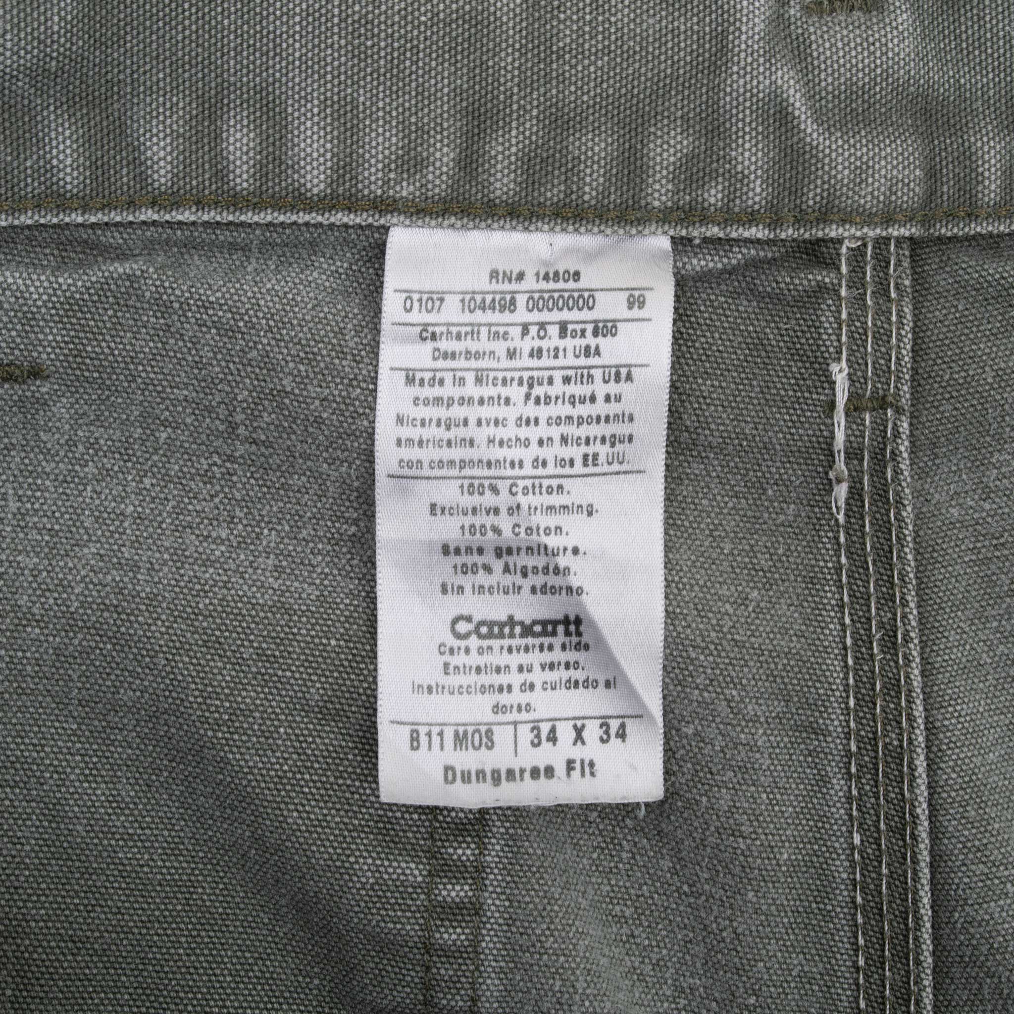 Vintage Carhartt Carpenter Sage Green Pants Size 34X32

Size on Tag 34X34 Actual Size 34X32