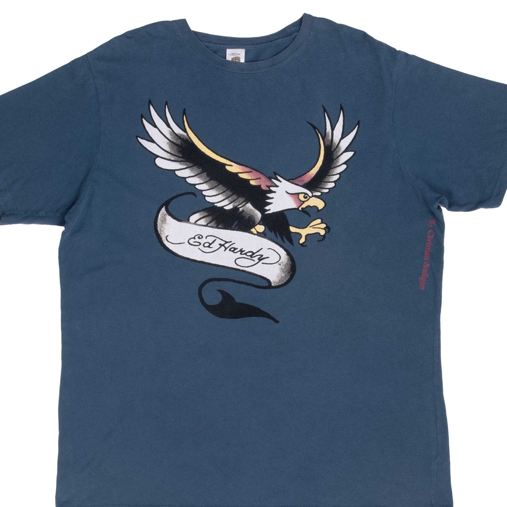 Vintage Ed Hardy Eagle By Christian Audigier Tee Shirt 2000S Size XL