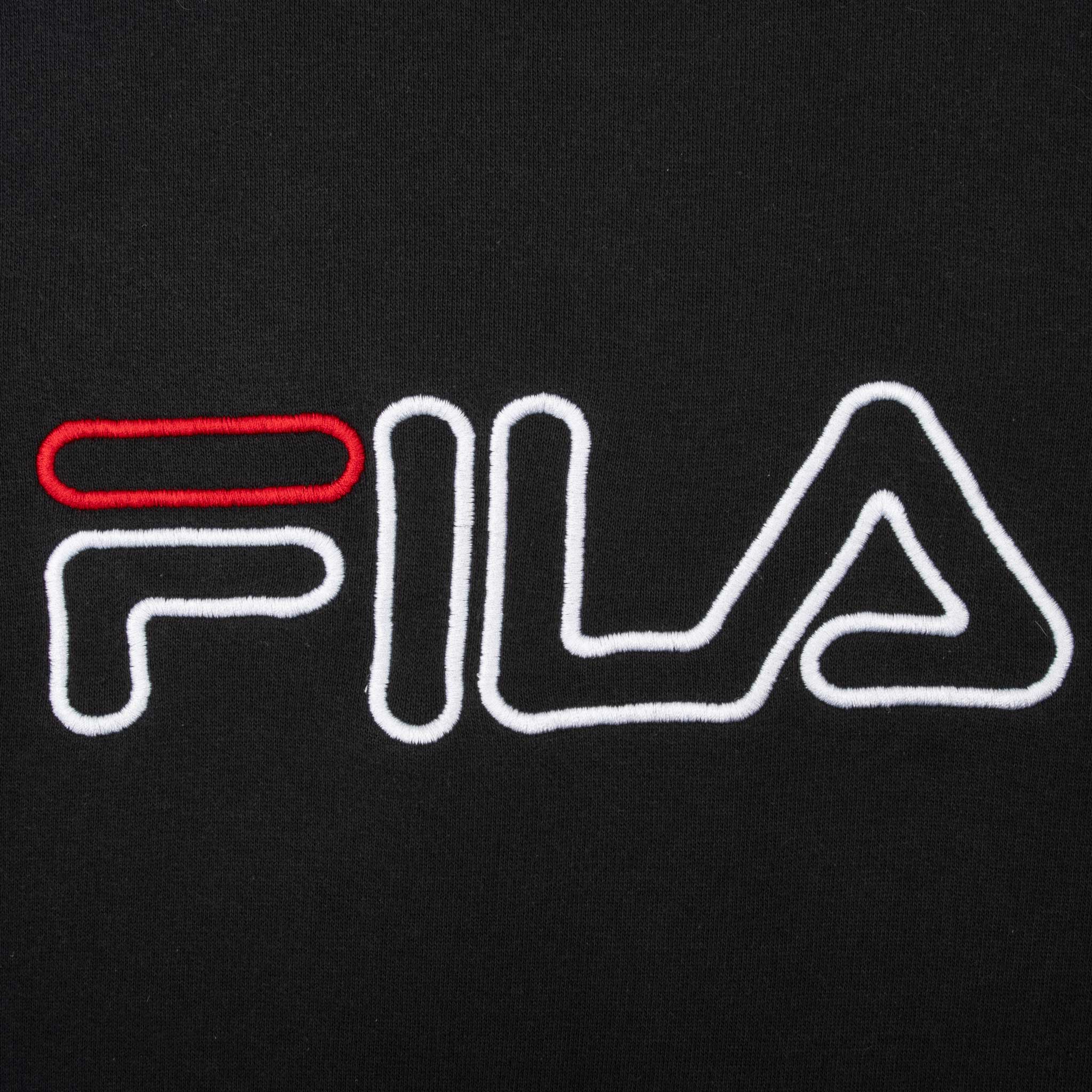 Vintage Fila Embroidered Black Sweatshirt 1990S Size 2XL Made In Usa