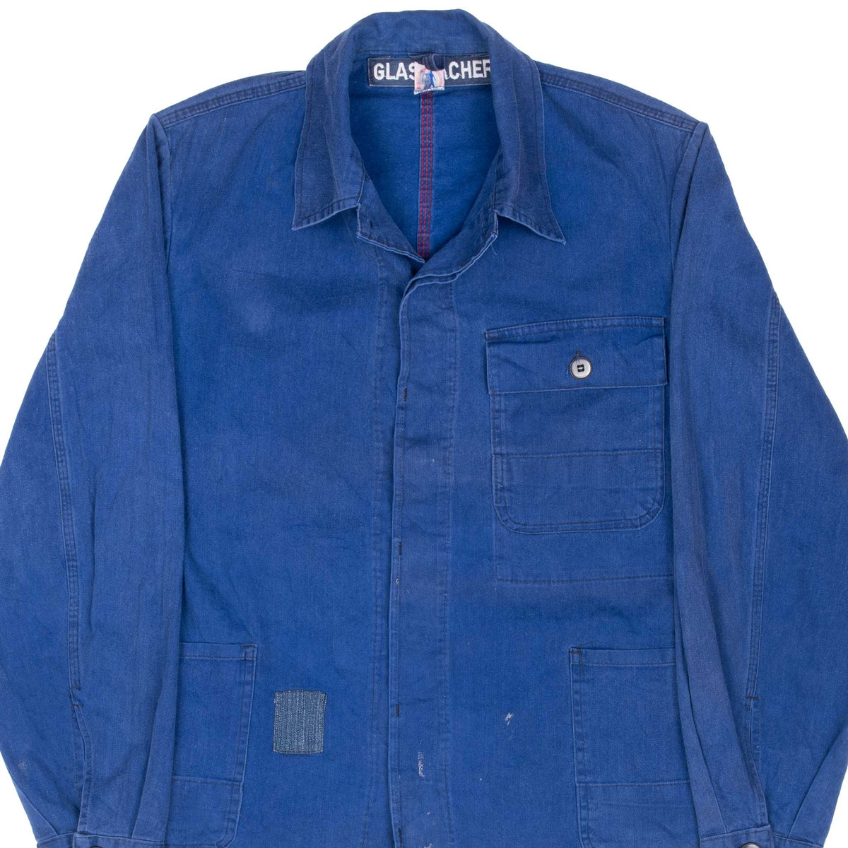 VINTAGE FRENCH WORKWEAR TWILL HERRINGBONE BUCKING DREINAHT JACKET 1960