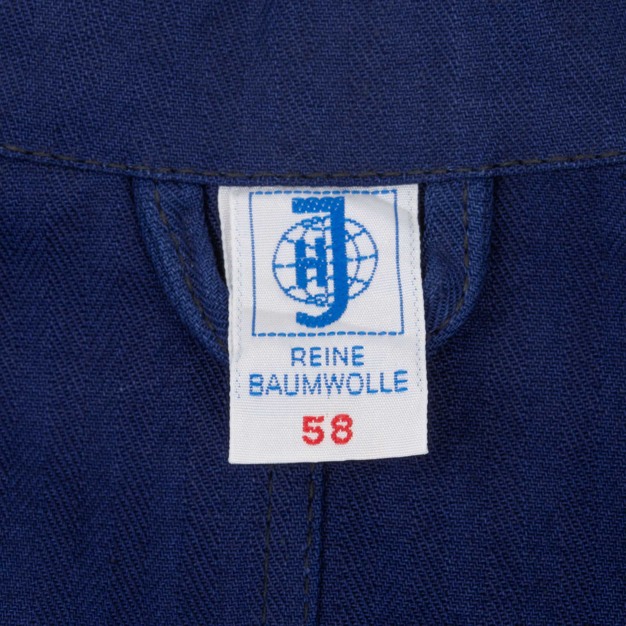 Vintage French Workwear Twill Herringbone Hj Jacket 1960S 2XL