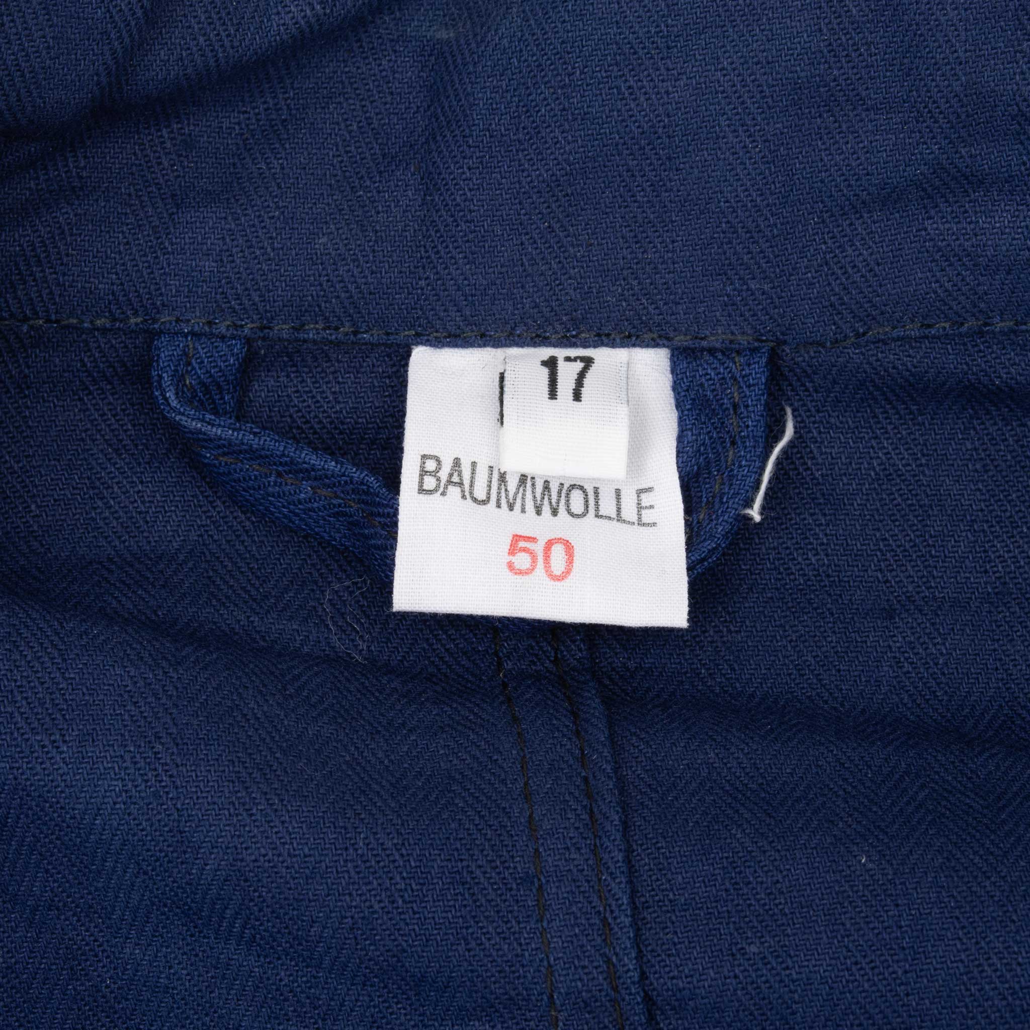 VINTAGE FRENCH WORKWEAR TWILL HERRINGBONE SANFOR JACKET 1980S LARGE DEADSTOCK