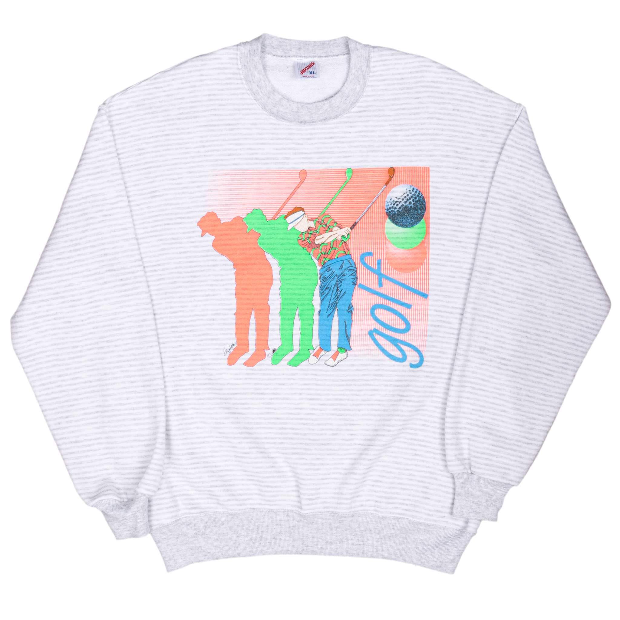 Vintage Golf White Sweatshirt 1990S Size Large