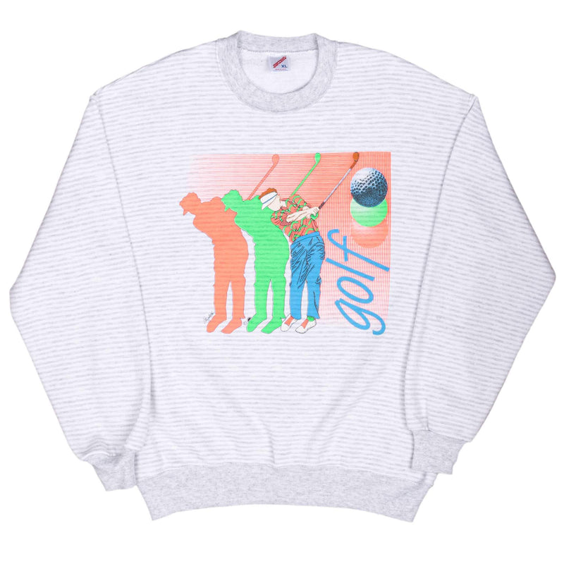 Vintage Golf White Sweatshirt 1990S Size Large