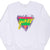 Vintage Guess Bootleg Fruit Of The Loom White Sweatshirt 1990S Large Made In Usa