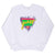 Vintage Guess Bootleg Fruit Of The Loom White Sweatshirt 1990S Large Made In Usa