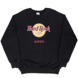 VINTAGE HARD ROCK CAFE SAVE THE PLANET LONDON BLACK SWEATSHIRT 1990S SIZE XL