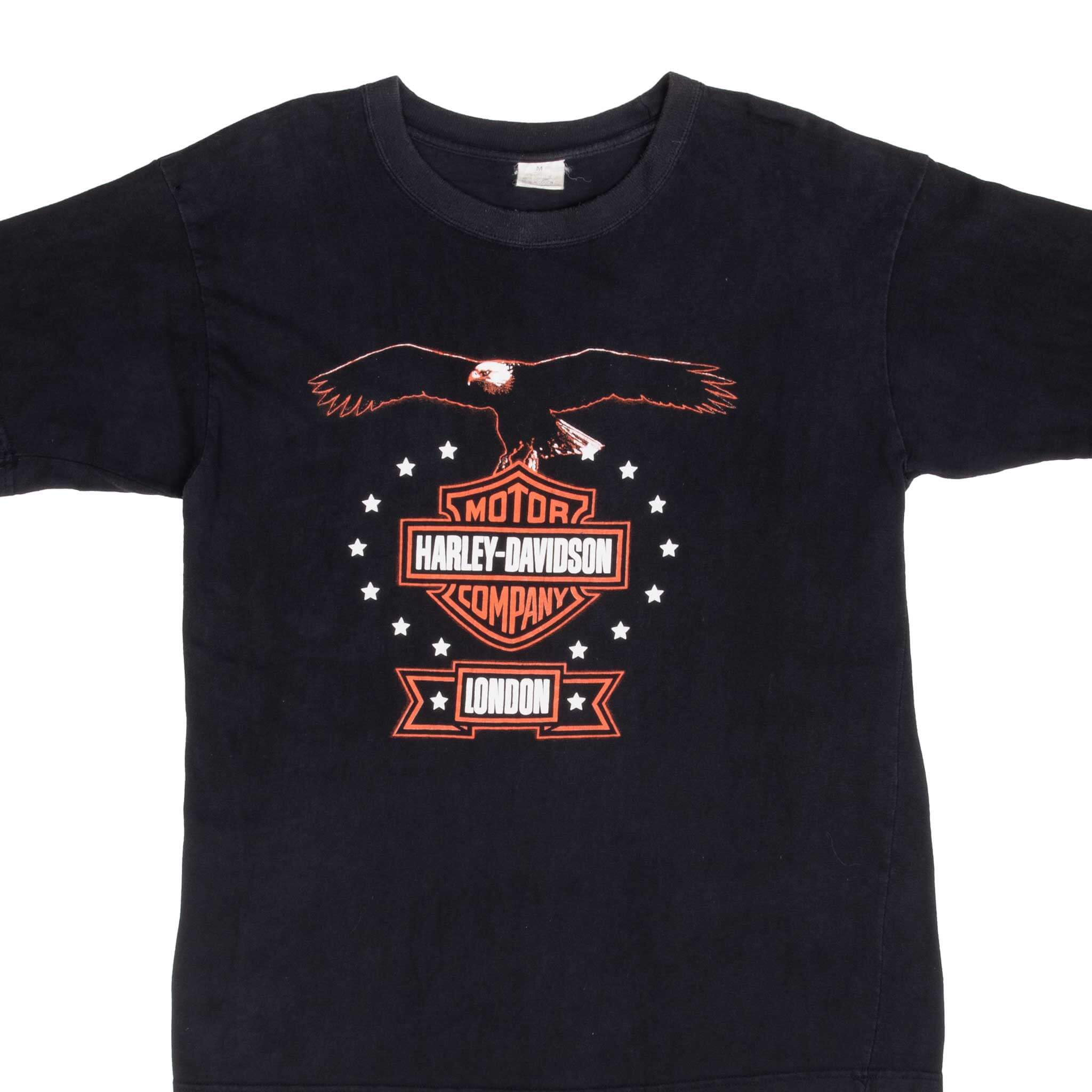Vintage Harley Davidson London Eagle 1990S Tee Shirt Size Medium