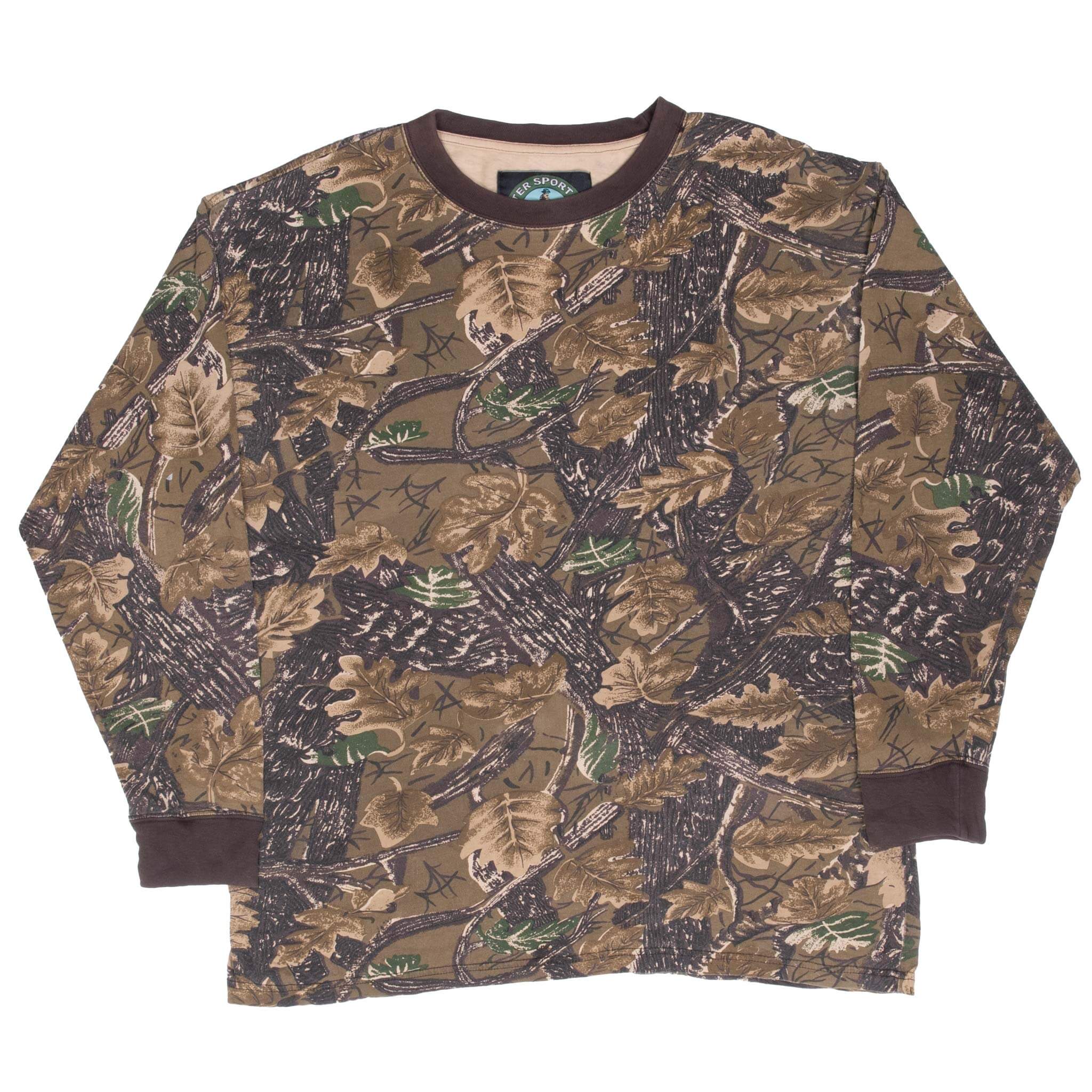 Vintage Hunting Master Sportsman Camo Long Sleeve Tee Shirt Size Large