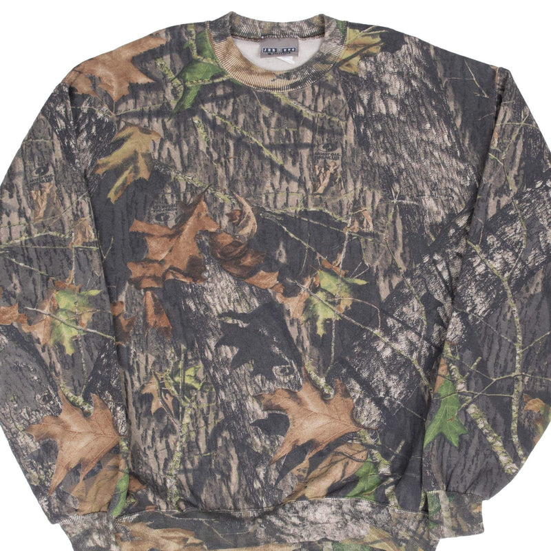 Nascar Mens Camo Crewneck Sweatshirt VINTAGE HUNTING MOSSY OAK