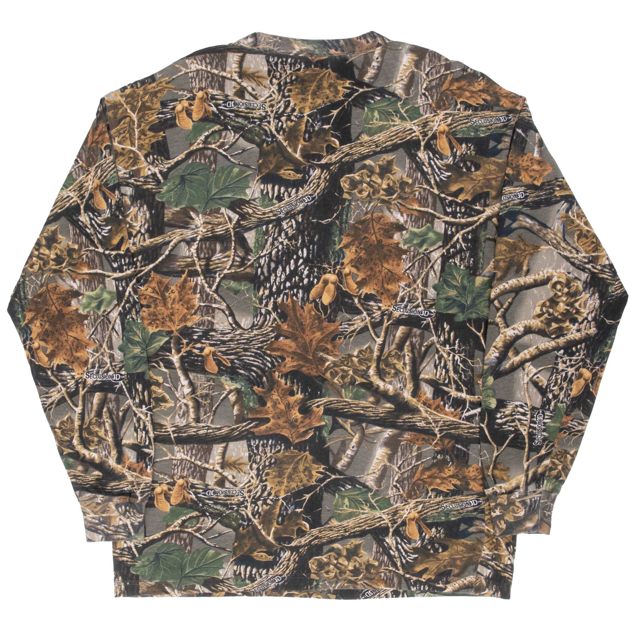 Vintage Hunting Seclusion 3D Camo Long Sleeve Tee Shirt Size Large
