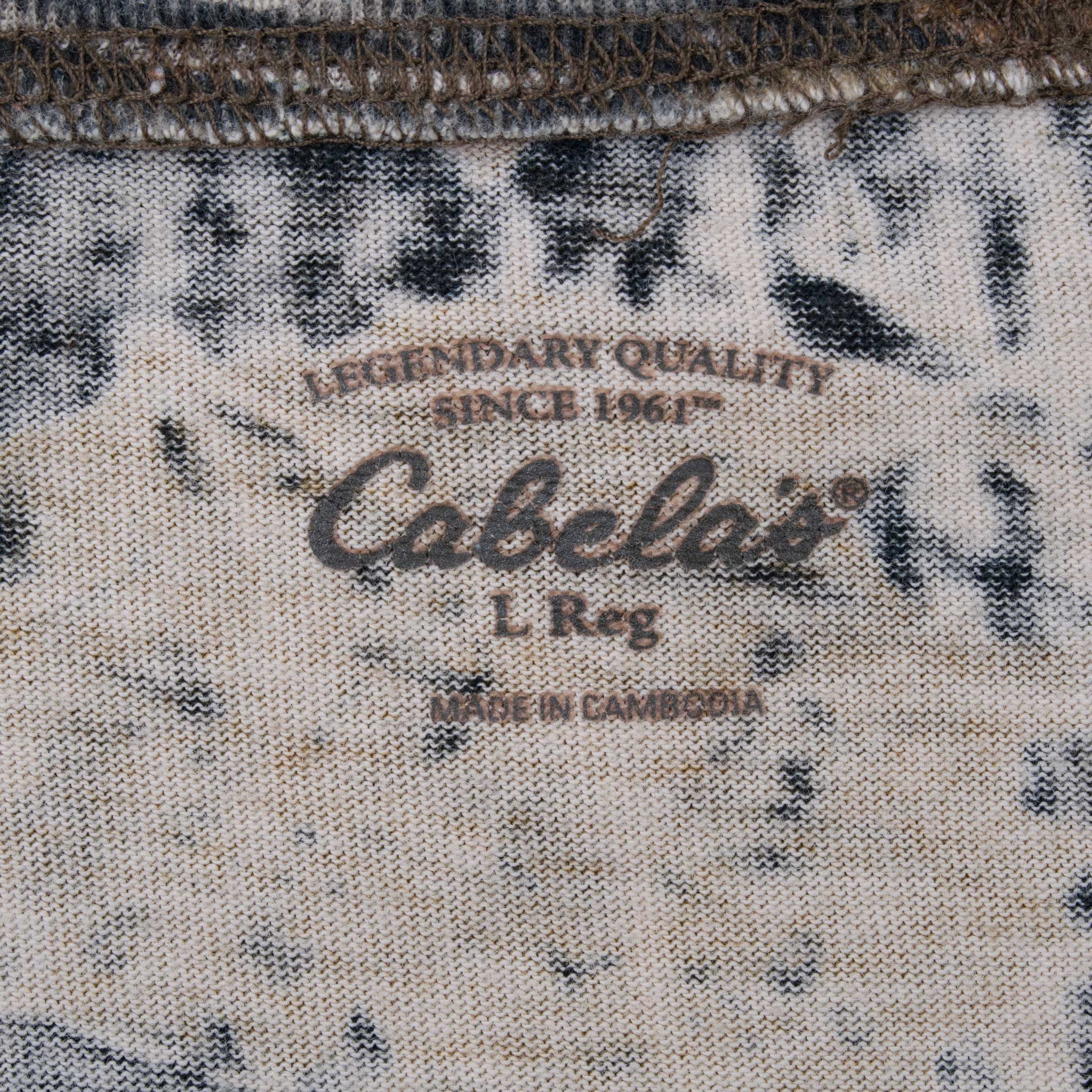 Vintage Hunting Seclusion 3D Camo Long Sleeve Tee Shirt Size Large