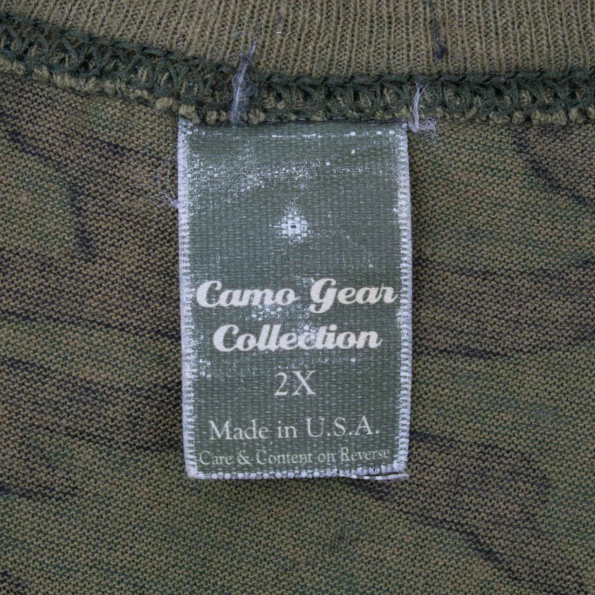 Vintage Hunting Woodland Camo Tee Shirt 1990S Size 2XL