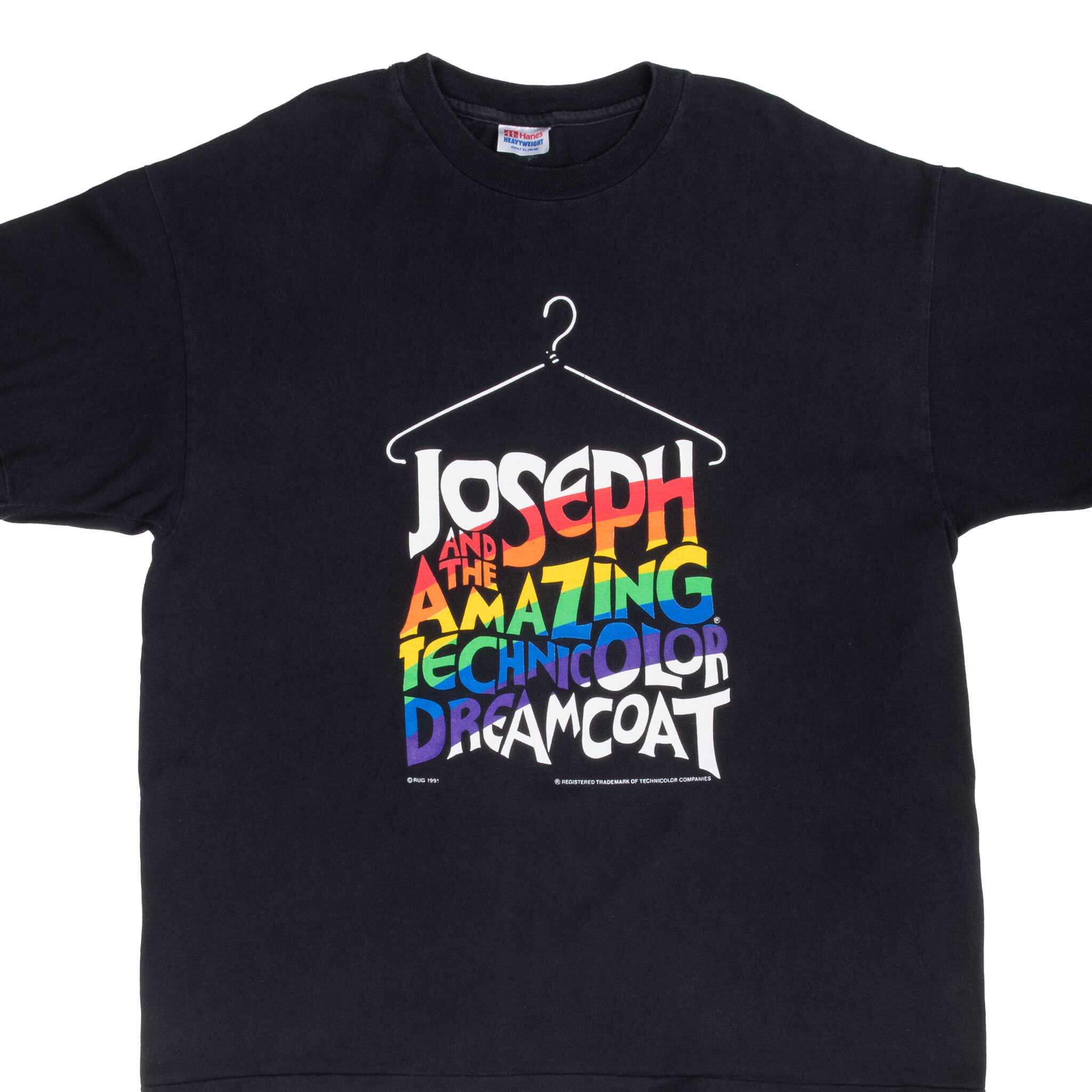 Vintage Jospeh And The Amazing Technicolor Dreamcoat Tee Shirt 1991 Size XL With Single Stitch Sleeves