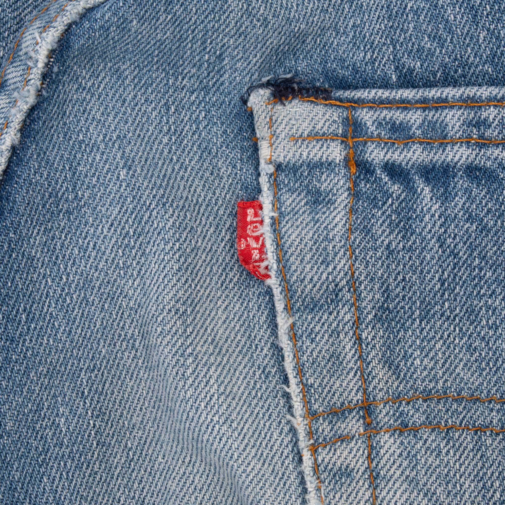 VINTAGE LEVIS 505 INDIGO JEANS 1980S SIZE L29 W30 MADE IN USA