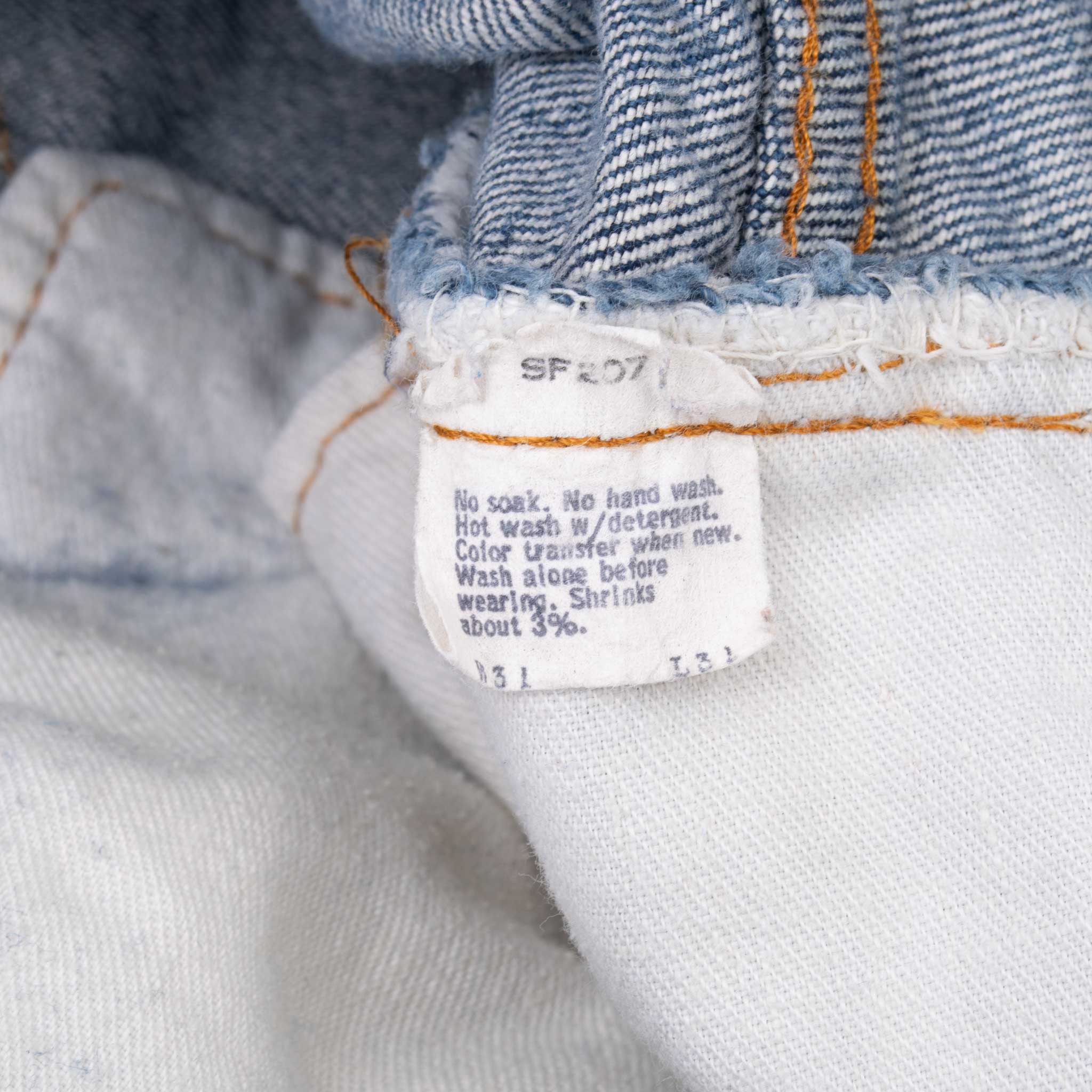 VINTAGE LEVIS 505 INDIGO JEANS 1980S SIZE L29 W30 MADE IN USA