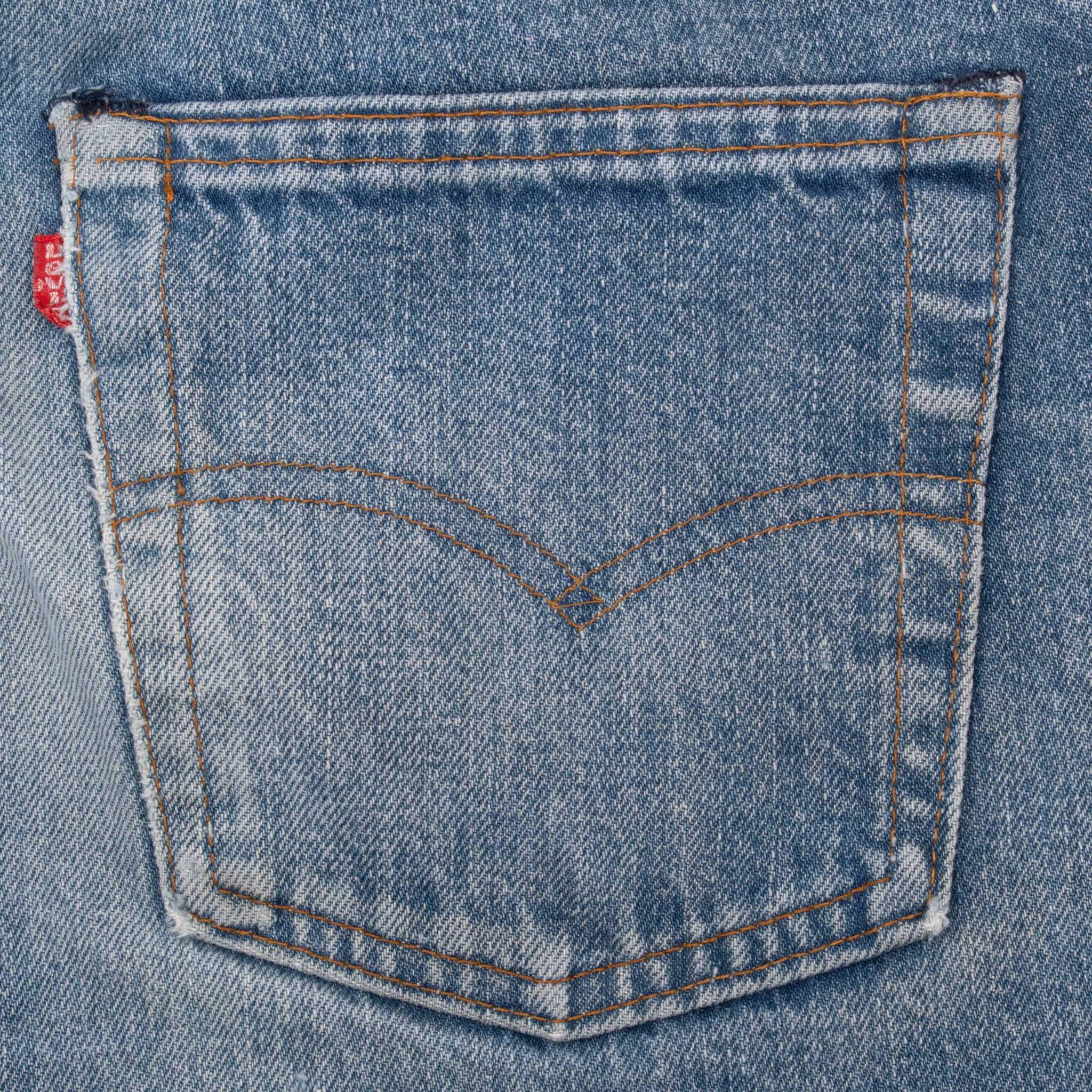VINTAGE LEVIS 505 INDIGO JEANS 1980S SIZE L29 W30 MADE IN USA