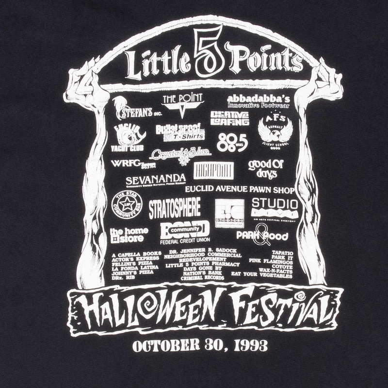 Vintage Little 5 Points Halloween Festival 1993 Tee Shirt Size XL Made In Usa