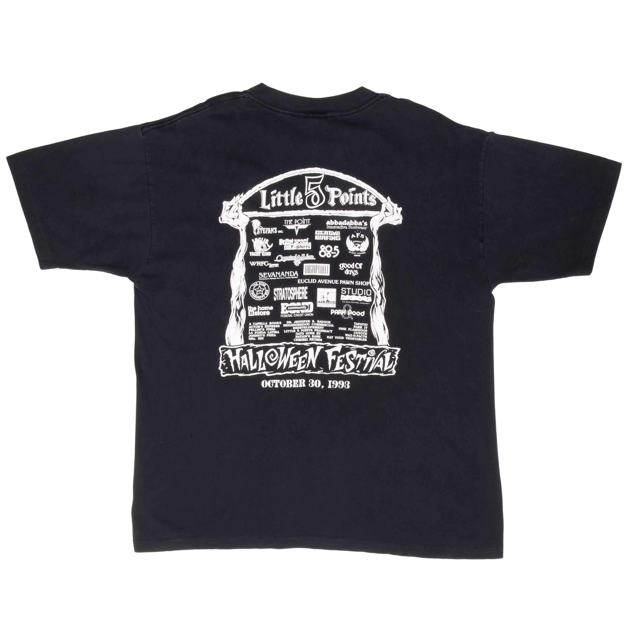 Vintage Little 5 Points Halloween Festival 1993 Tee Shirt Size XL Made In Usa