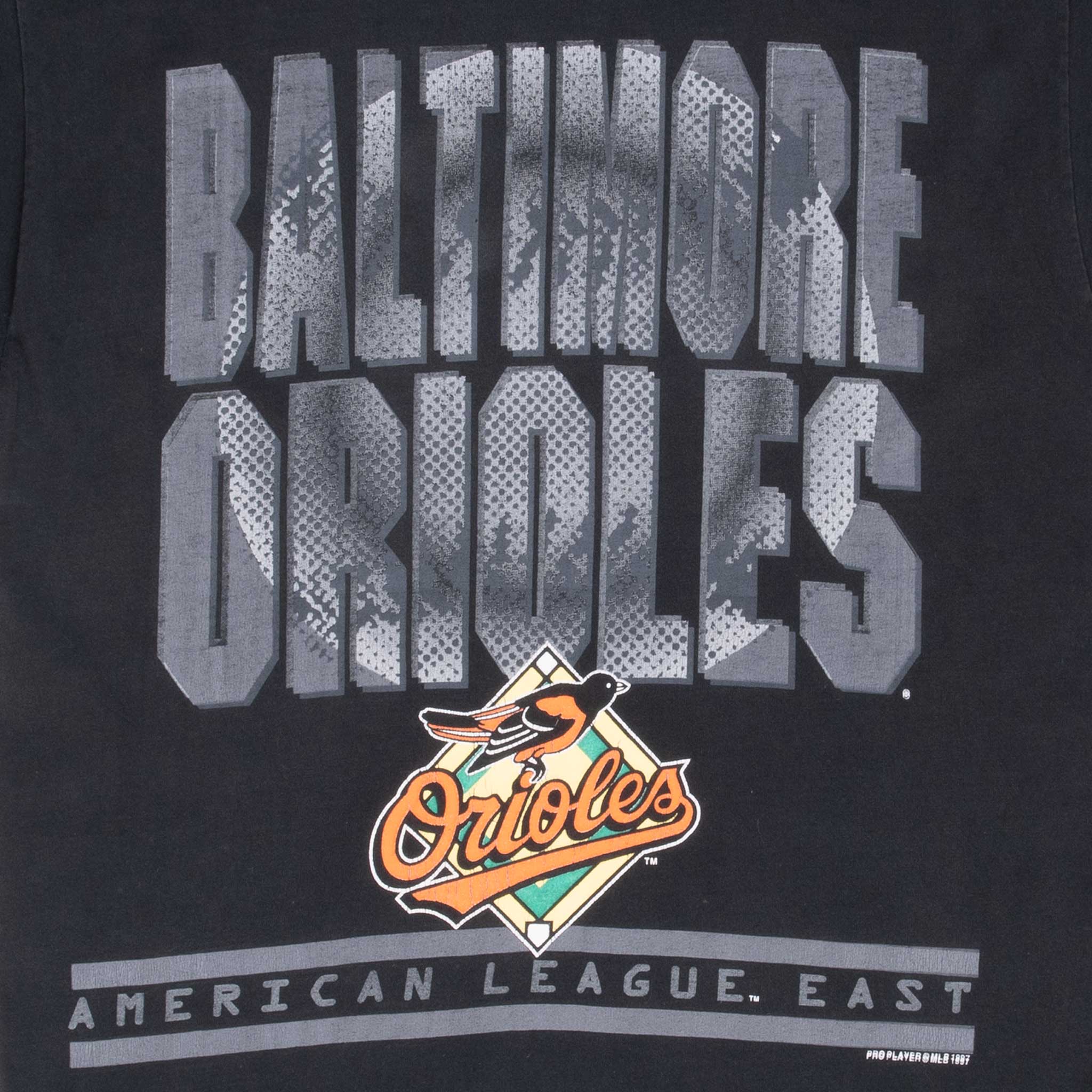 Vintage Mlb Baltimore Orioles 1997 Tee Shirt Size Large Made In Usa With Single Stitch Sleeves