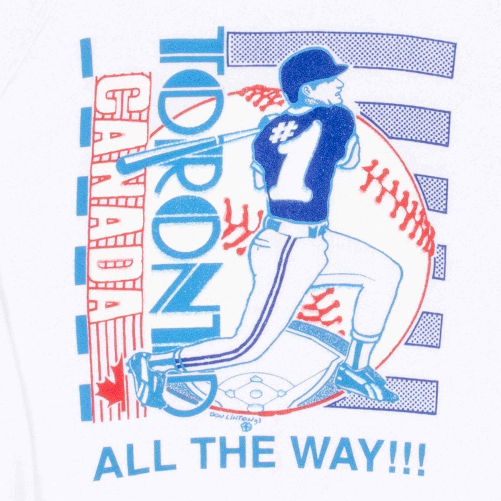 Vintage Mlb Toronto Blue Jays 1993 White Sweatshirt Size Large