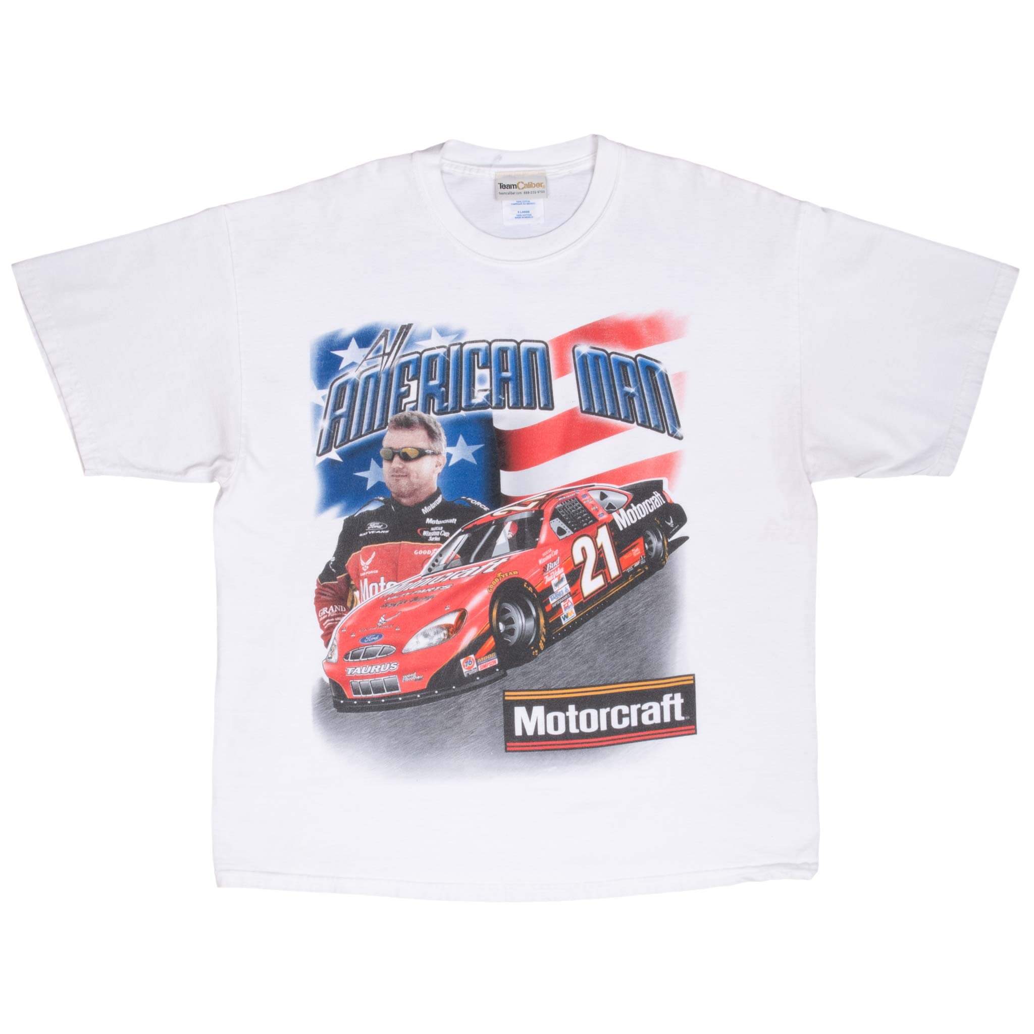Vintage Nascar Ricky Rudd All American Man 1990S Tee Shirt Size XL