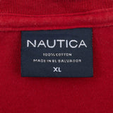 Vintage Nautica Expedition Antarctica Red Long Sleeve Tee Shirt 2000S Size XL
